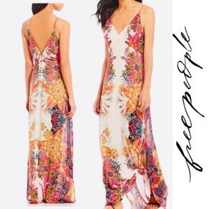 Free People • NWT Printed Maxi Slip Dress, XS